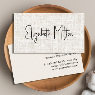 Professionele Elegante Textuur Beige Pastel Visitekaartje