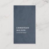 Professionele Elegante Textuur Blauwe Consultant Visitekaartje (Voorkant)