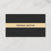 Professionele elegante textuur - zwarte gouden str visitekaartje (Voorkant)