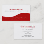 Professionele, elegante, unieke beveiligingsanalis visitekaartje (Voorkant / Achterkant)