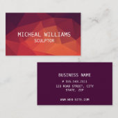 Professionele Elegante Unieke Moderne Veelhoek Visitekaartje (Voorkant / Achterkant)