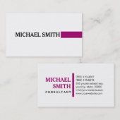 Professionele elegante vloot Modern Plain White Visitekaartje (Voorkant / Achterkant)