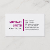 Professionele elegante vloot Modern Plain White Visitekaartje (Achterkant)