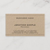 Professionele elegante vormgeving in een eenvoudig visitekaartje (Achterkant)