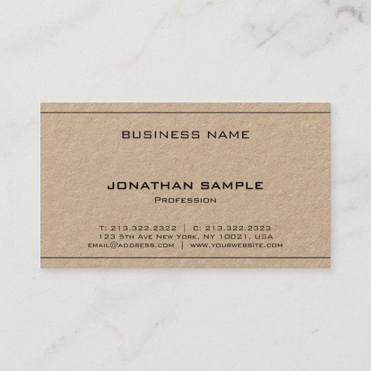 Professionele elegante vormgeving in een eenvoudig visitekaartje (Achterkant)