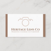 Professionele Elegante Warm Aardse Taupe Wit Schoo Visitekaartje (Achterkant)