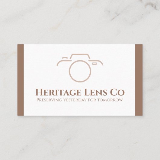 Professionele Elegante Warm Aardse Taupe Wit Schoo Visitekaartje (Achterkant)