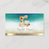 Professionele elegante Waterverf voor zonnebloemen Visitekaartje (Voorkant)