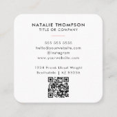 Professionele Elegante Waterverf Wildflower QR-cod Vierkante Visitekaartje (Voorkant)