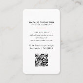 Professionele Elegante Waterverf Wildflower QR-cod Visitekaartje (Voorkant)