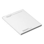 Professionele elegante witte effen minimalistische notitieblok (Schuin)