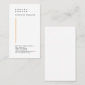 Professionele elegante witte minimalistisch bedruk visitekaartje (Voorkant / Achterkant)