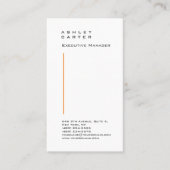 Professionele elegante witte minimalistisch bedruk visitekaartje (Voorkant)