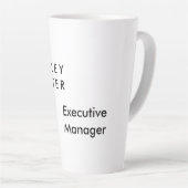 Professionele elegante witte vlakke minimalistisch latte mok (Rechterhoek)