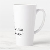 Professionele elegante witte vlakke minimalistisch latte mok (Rechts)