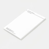 Professionele elegante witte vlakke minimalistisch post-it® notes (Schuin)