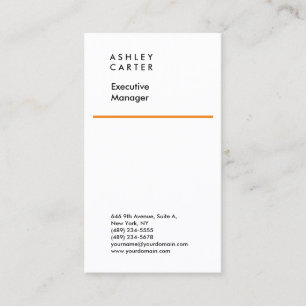 Professionele elegante witte vlakke minimalistisch visitekaartje