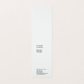 Professionele elegante witte vlakke minimalistisch visitekaartje (Buitenkant ongevouwen)