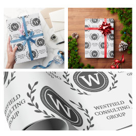 Professionele Elegante Zakelijke Monogram Cadeaupa Cadeaupapier