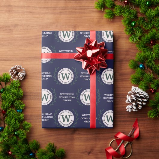 Professionele Elegante Zakelijke Monogramcadeauver Cadeaupapier (Feestdagen Geschenken)
