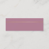 Professionele Elegante Zijdeafwerking Moderne Luxe Mini Visitekaartje (Achterkant)