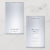 Professionele Elegante Zilveren Glitter Modern Een Visitekaartje (Voorkant / Achterkant)