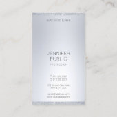Professionele Elegante Zilveren Glitter Modern Een Visitekaartje (Achterkant)