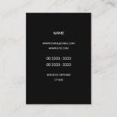 Professionele, elegante zwarte moderne technologie visitekaartje (Achterkant)