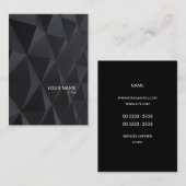 Professionele, elegante zwarte moderne technologie visitekaartje (Voorkant / Achterkant)