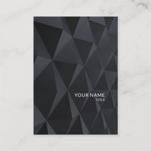 Professionele, elegante zwarte moderne technologie visitekaartje (Voorkant)