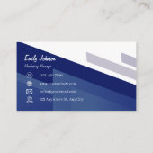 Professionele elegantie in blauw Visitekaartje (Achterkant)