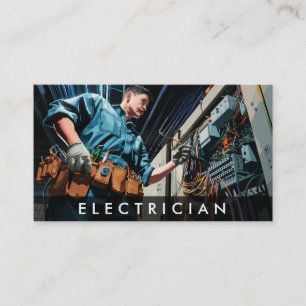*~* Professionele Elektricien AP75 Foto QR-draden Visitekaartje