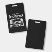 Professionele elektricien Deel-Time Paranormale Gi Badge (Voor- en achterkant)