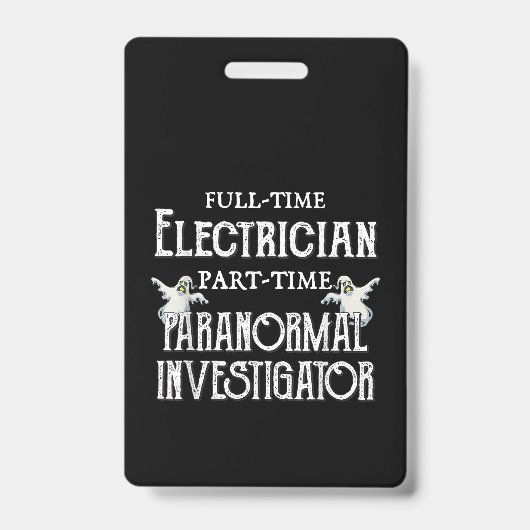 Professionele elektricien Deel-Time Paranormale Gi Badge (Voorzijde)