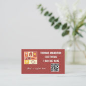 Professionele Elektricien Iconische Zaken Visitekaartje (Staand voorkant)