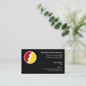 Professionele Elektricien Logo Visitekaartjes (Staand voorkant)