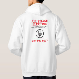 Professionele elektricien reclame hoodie