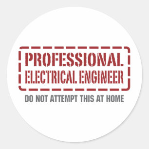 Professionele elektrische engineer ronde sticker