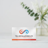 Professionele Elektro & Loodgieterscontractant Visitekaartje (Staand voorkant)