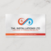 Professionele Elektro & Loodgieterscontractant Visitekaartje (Voorkant)