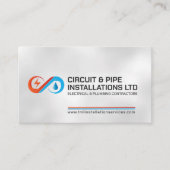 Professionele Elektro & Loodgieterscontractant Visitekaartje (Voorkant)