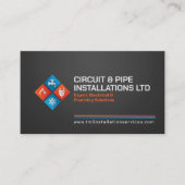 Professionele Elektro & Loodgieterscontractant Visitekaartje (Voorkant)