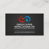 Professionele Elektro & Loodgieterscontractant Visitekaartje (Voorkant)