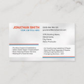 Professionele Elektro & Loodgieterscontractant Visitekaartje (Achterkant)