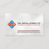 Professionele Elektro & Loodgieterscontractant Visitekaartje (Voorkant)