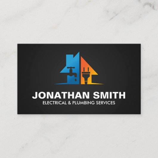 Professionele Elektro & Loodgieterscontractant Visitekaartje (Voorkant)