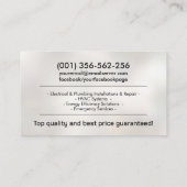 Professionele Elektro & Loodgieterscontractant Visitekaartje (Achterkant)