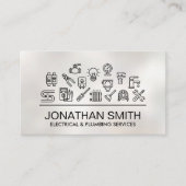 Professionele Elektro & Loodgieterscontractant Visitekaartje (Voorkant)