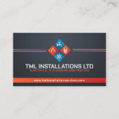 Professionele Elektro & Loodgieterscontractant Visitekaartje (Voorkant)