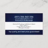 Professionele Elektro & Loodgieterscontractant Visitekaartje (Achterkant)